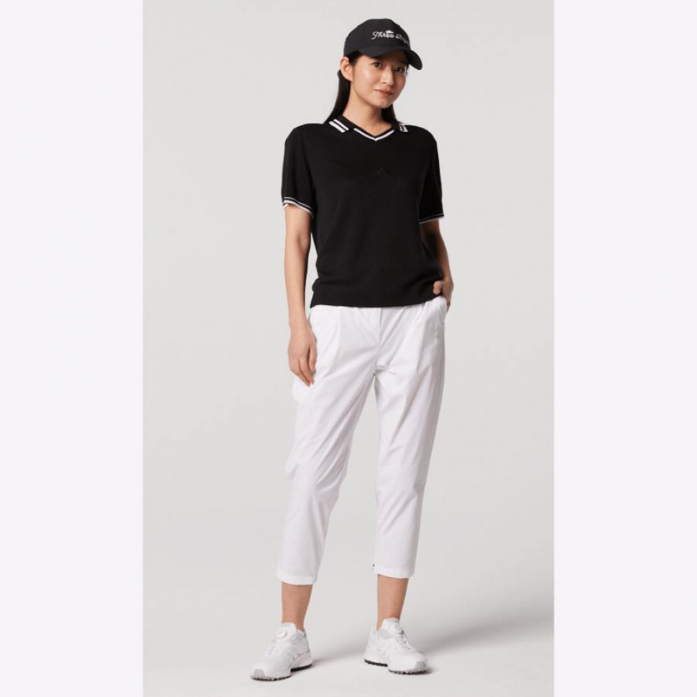 adidas Ladies' Golf Wear Beyond The Course Loose Skipper Knit Box Silhouette Short Sleeve Polo KTN36