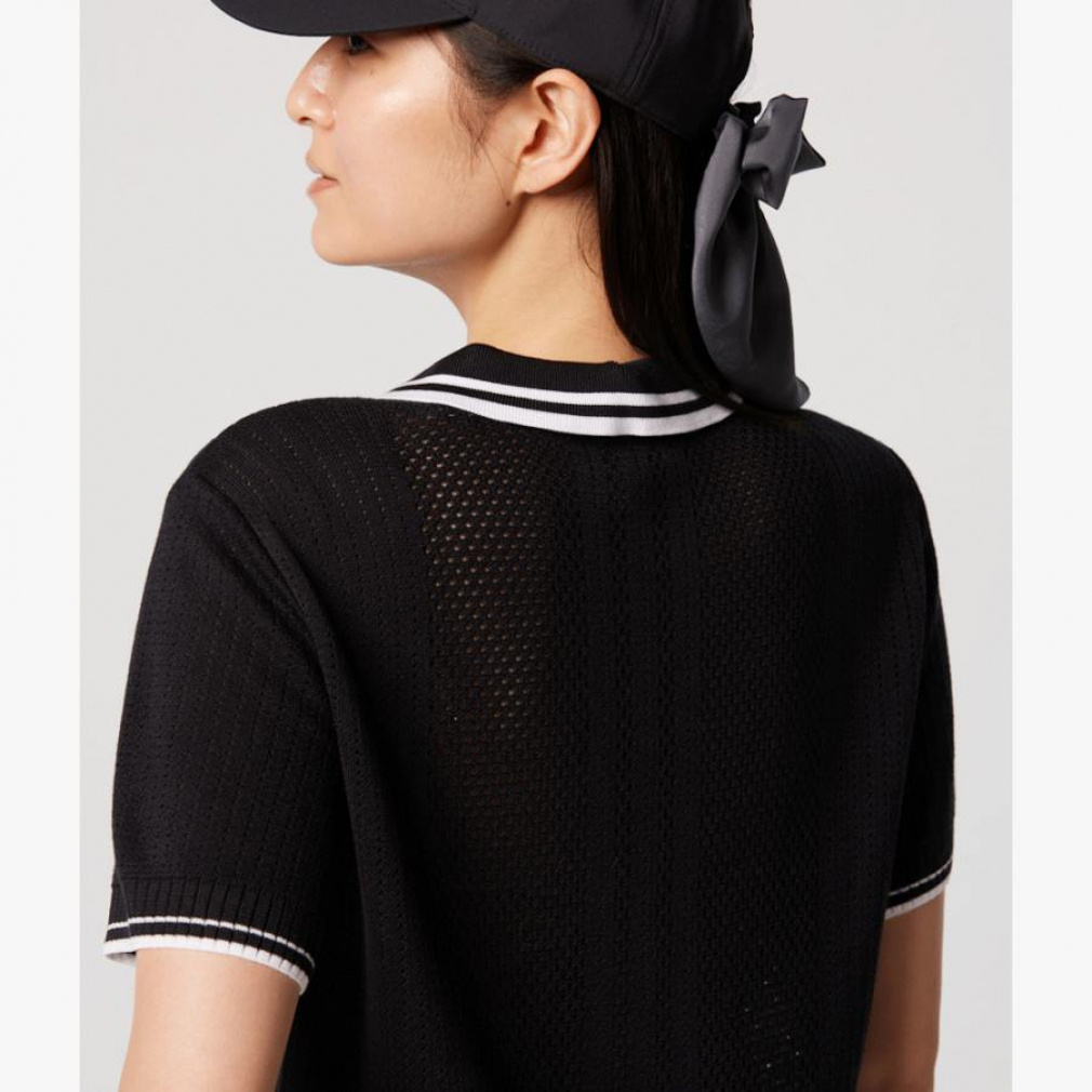 adidas Ladies' Golf Wear Beyond The Course Loose Skipper Knit Box Silhouette Short Sleeve Polo KTN36