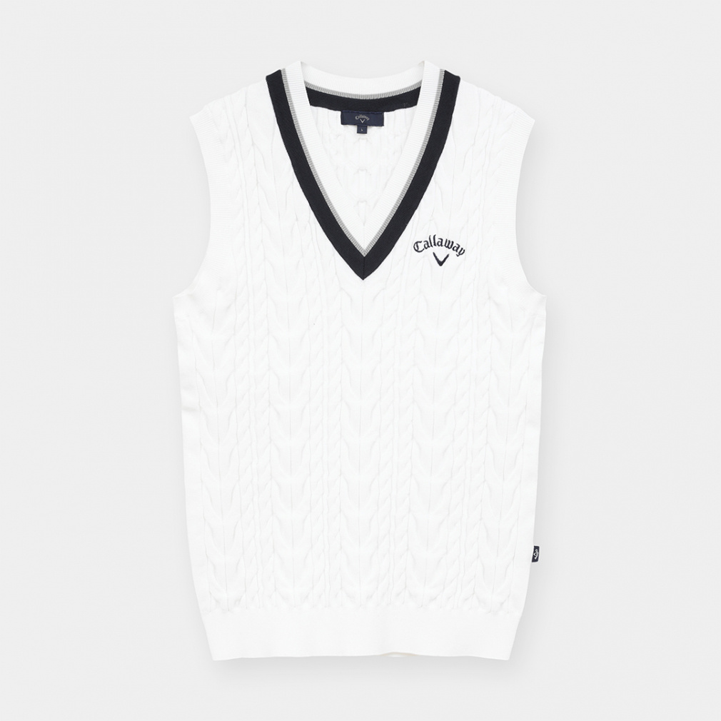 Callaway Ladies' Golf Wear Ribbed V-Neck Knit Vest C26119200