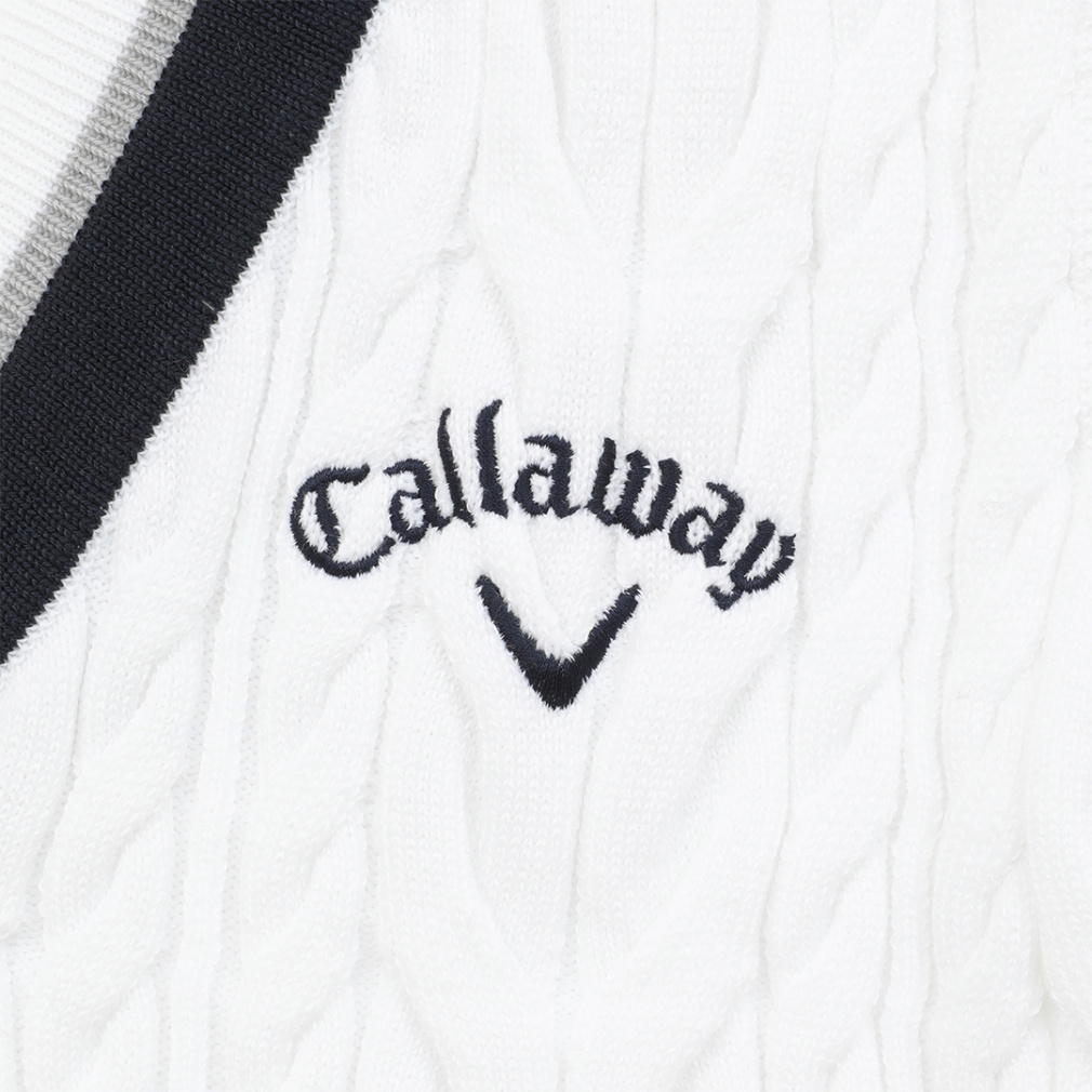 Callaway Ladies' Golf Wear Ribbed V-Neck Knit Vest C26119200