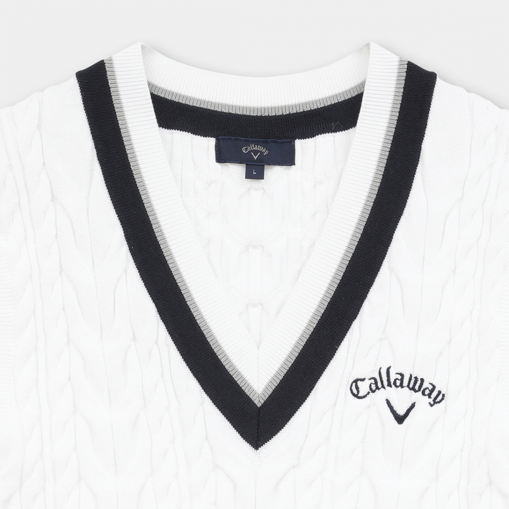 Callaway Ladies' Golf Wear Ribbed V-Neck Knit Vest C26119200