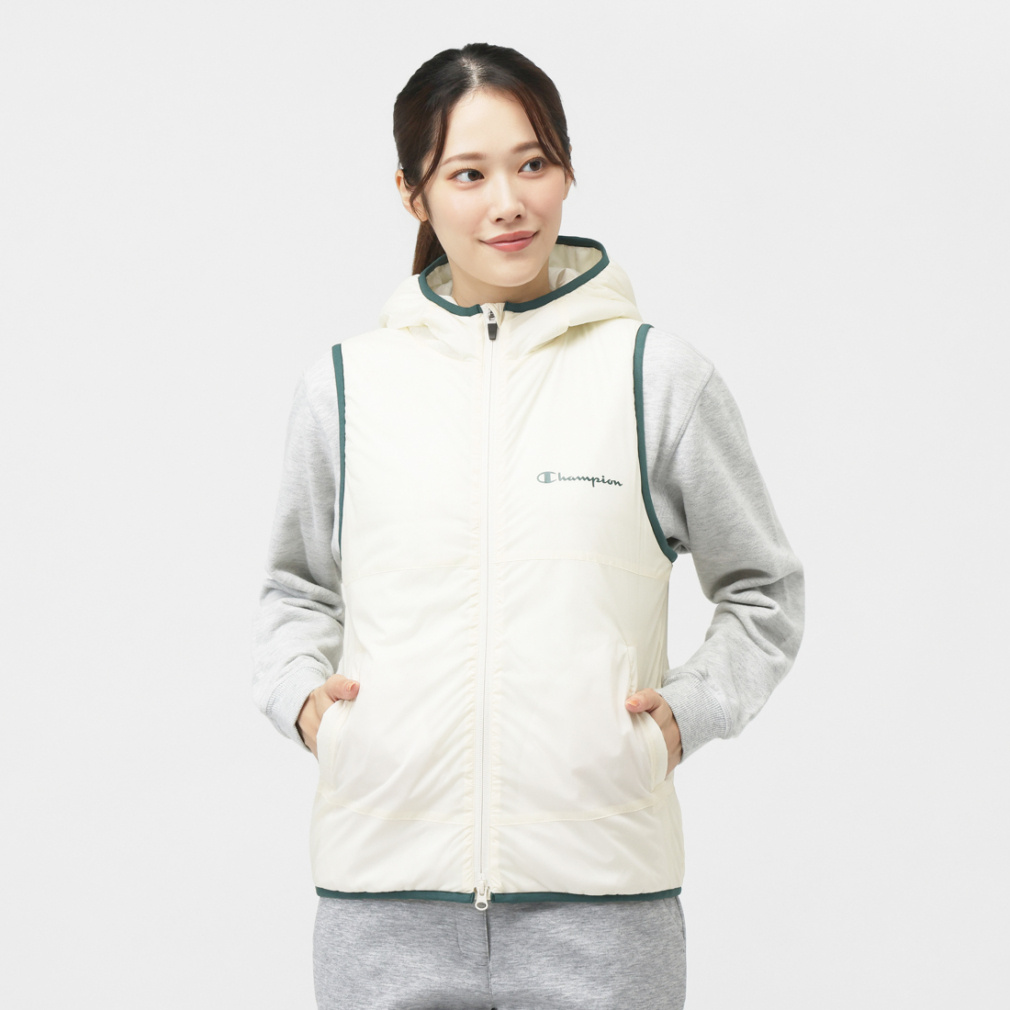 CHAMPION Ladies' Golf Wear Padded Zip Hooded Vest Stretch/Water-Repellent/Windproof/Insulated CW-CG602