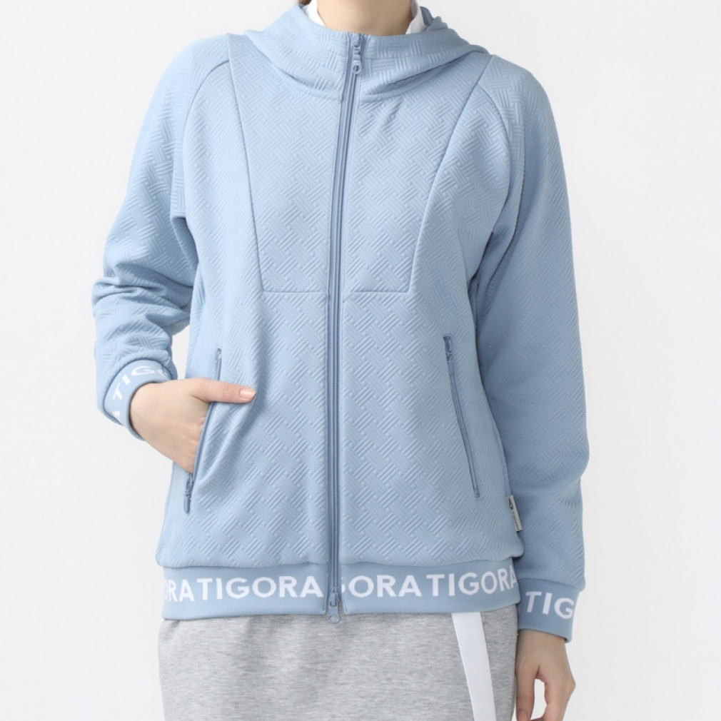 TIGORA Women's Golf Wear Modified Double-Knit Zip Hoodie TR-1T2234F