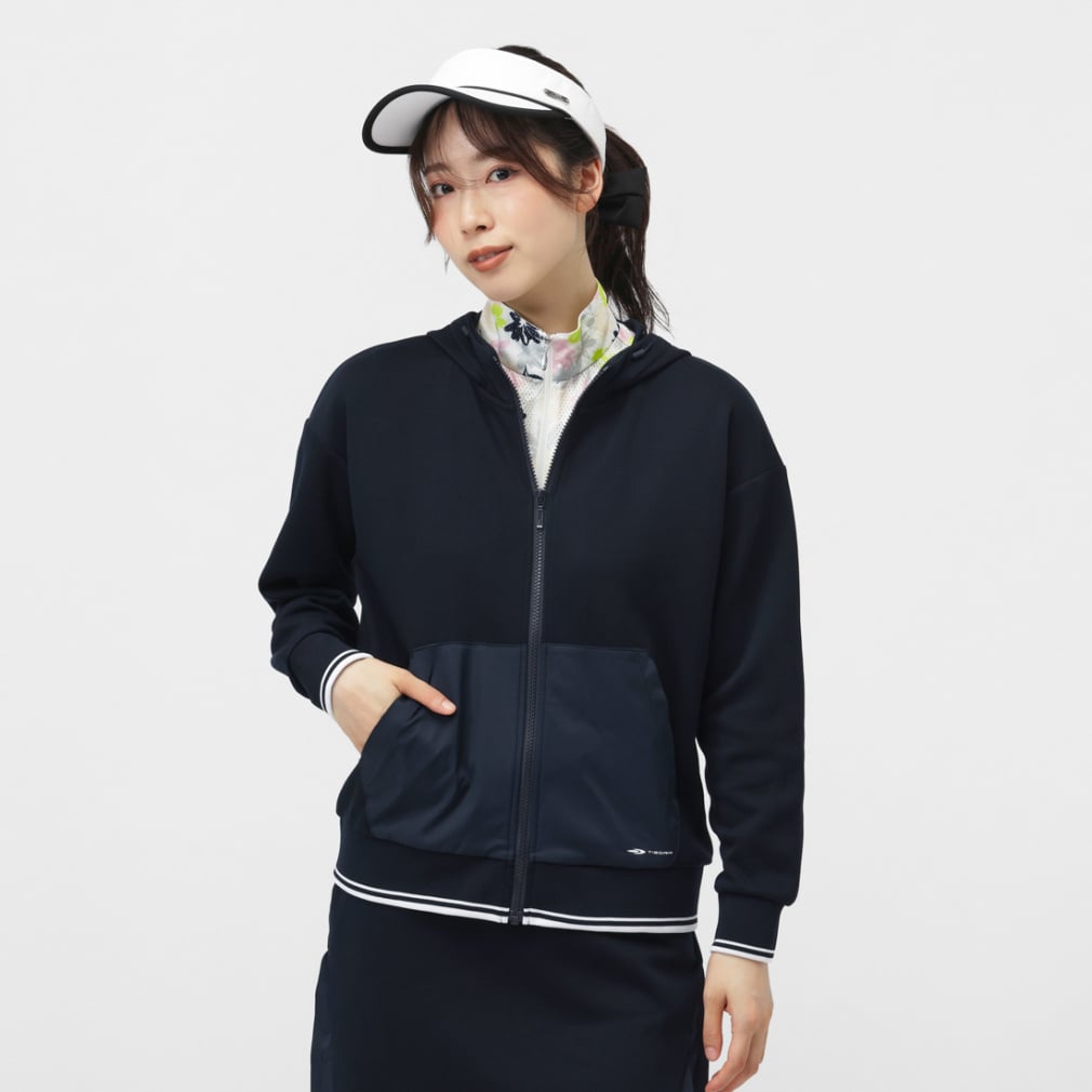 TIGORA Ladies' Golf Wear Cardboard Knit Zip Hoodie TR-1T2605F