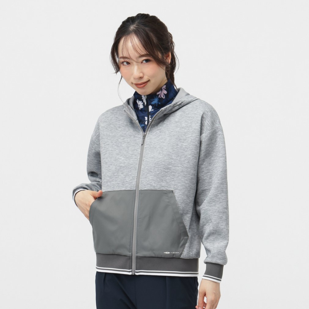 TIGORA Ladies' Golf Wear Cardboard Knit Zip Hoodie TR-1T2605F