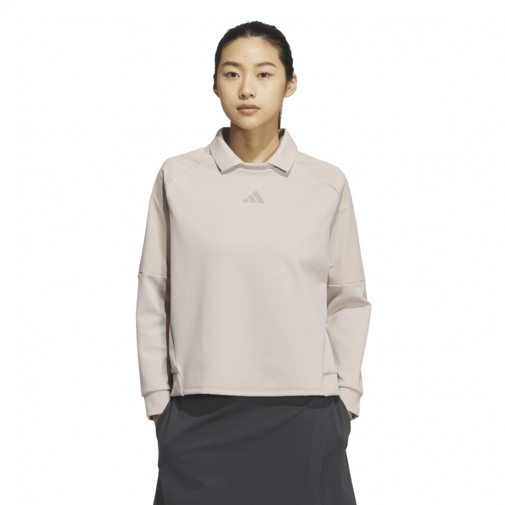 adidas Ladies' Golf Wear Beyond the Course Fabric Mix Pullover Sweatshirt JWJ87