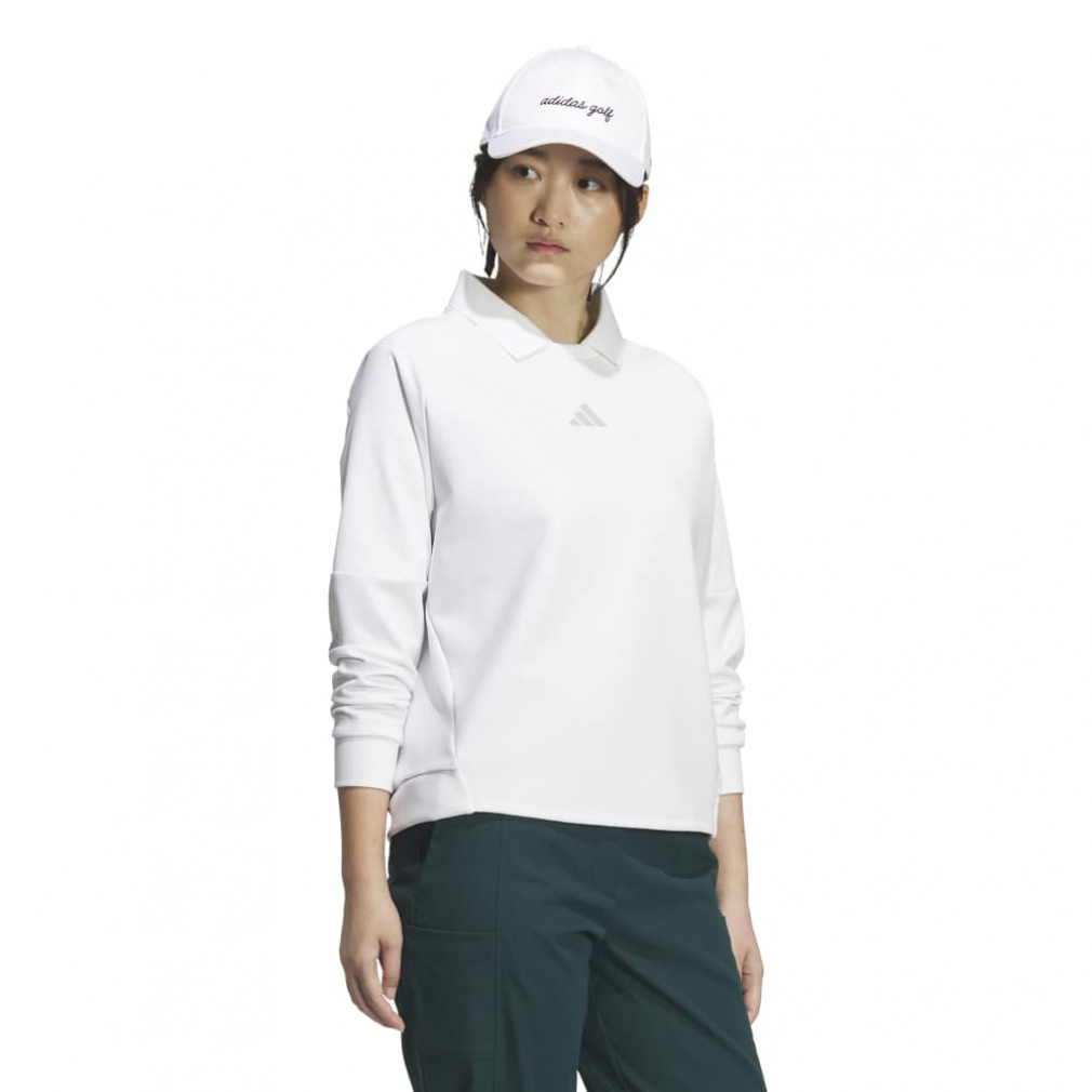 adidas Ladies' Golf Wear Beyond the Course Fabric Mix Pullover Sweatshirt JWJ87