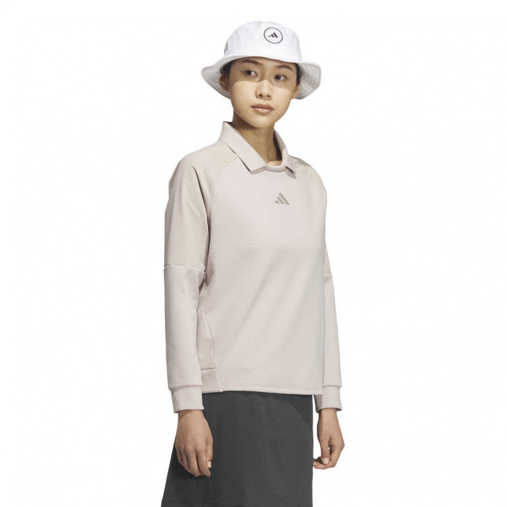 adidas Ladies' Golf Wear Beyond the Course Fabric Mix Pullover Sweatshirt JWJ87