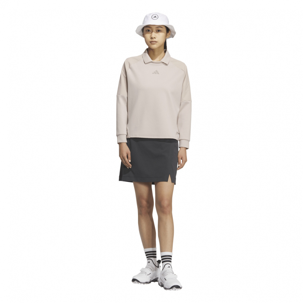adidas Ladies' Golf Wear Beyond the Course Fabric Mix Pullover Sweatshirt JWJ87