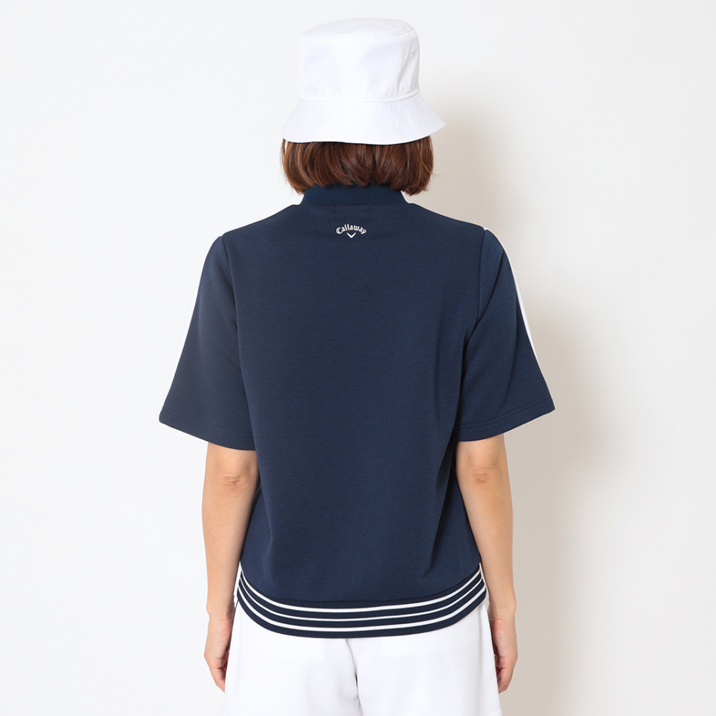 Callaway Ladies' Golf Wear French Terry Short-Sleeve High Neck Pullover C26117204