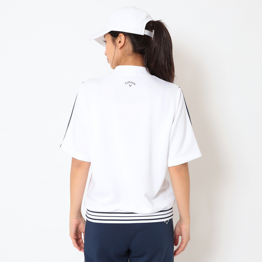 Callaway Ladies' Golf Wear French Terry Short-Sleeve High Neck Pullover C26117204