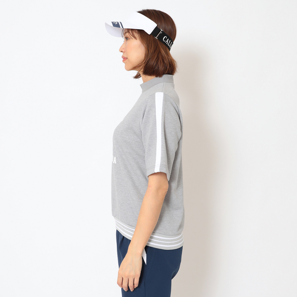 Callaway Ladies' Golf Wear French Terry Short-Sleeve High Neck Pullover C26117204