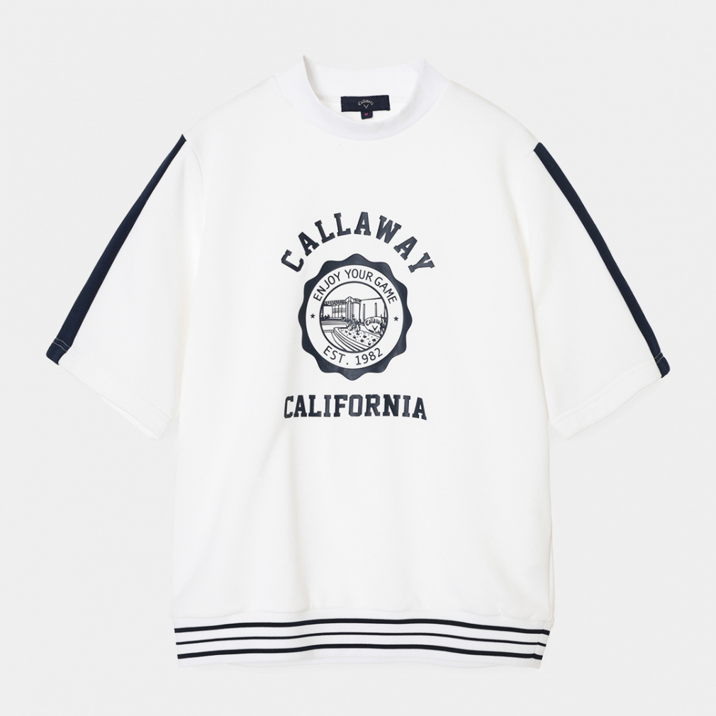 Callaway Ladies' Golf Wear French Terry Short-Sleeve High Neck Pullover C26117204
