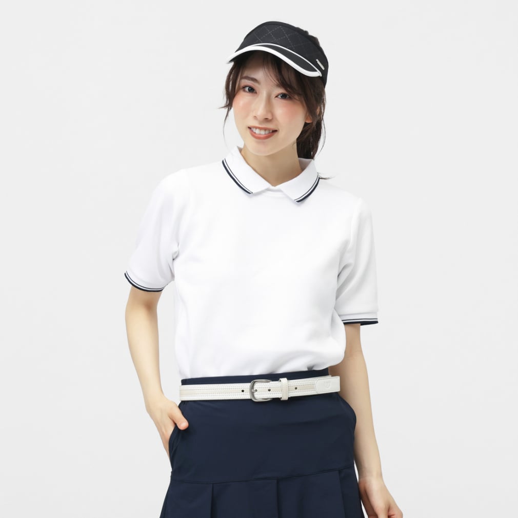 TIGORA Ladies' Golf Wear Double-Knit Fabric Short Sleeve Polo Collar Shirt TR-1H2615P
