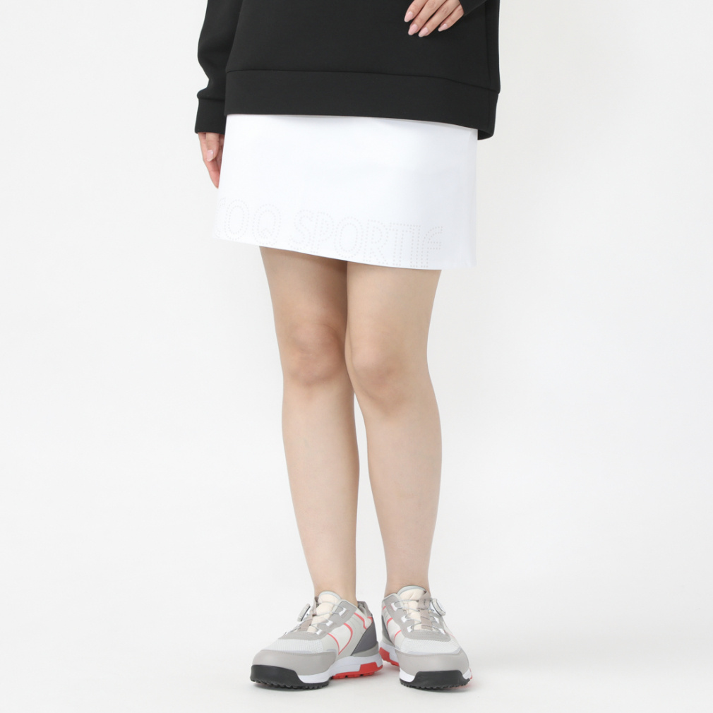 le coq sportif golf Ladies Golf Wear Hem Logo Sporty Skirt QGWXJE03