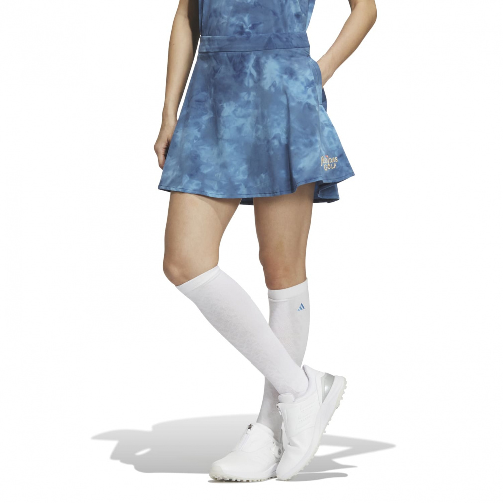 adidas Ladies Golf Wear PLAYGREEN Tie-Dye Circular Skirt IKK48