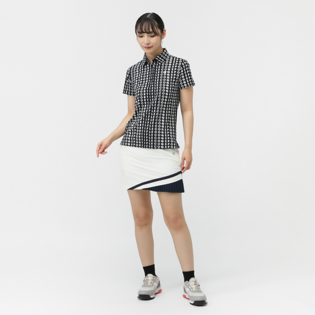 le coq sportif golf Ladies' Golf Apparel Hem Pleated Skirt LG5FSK05L