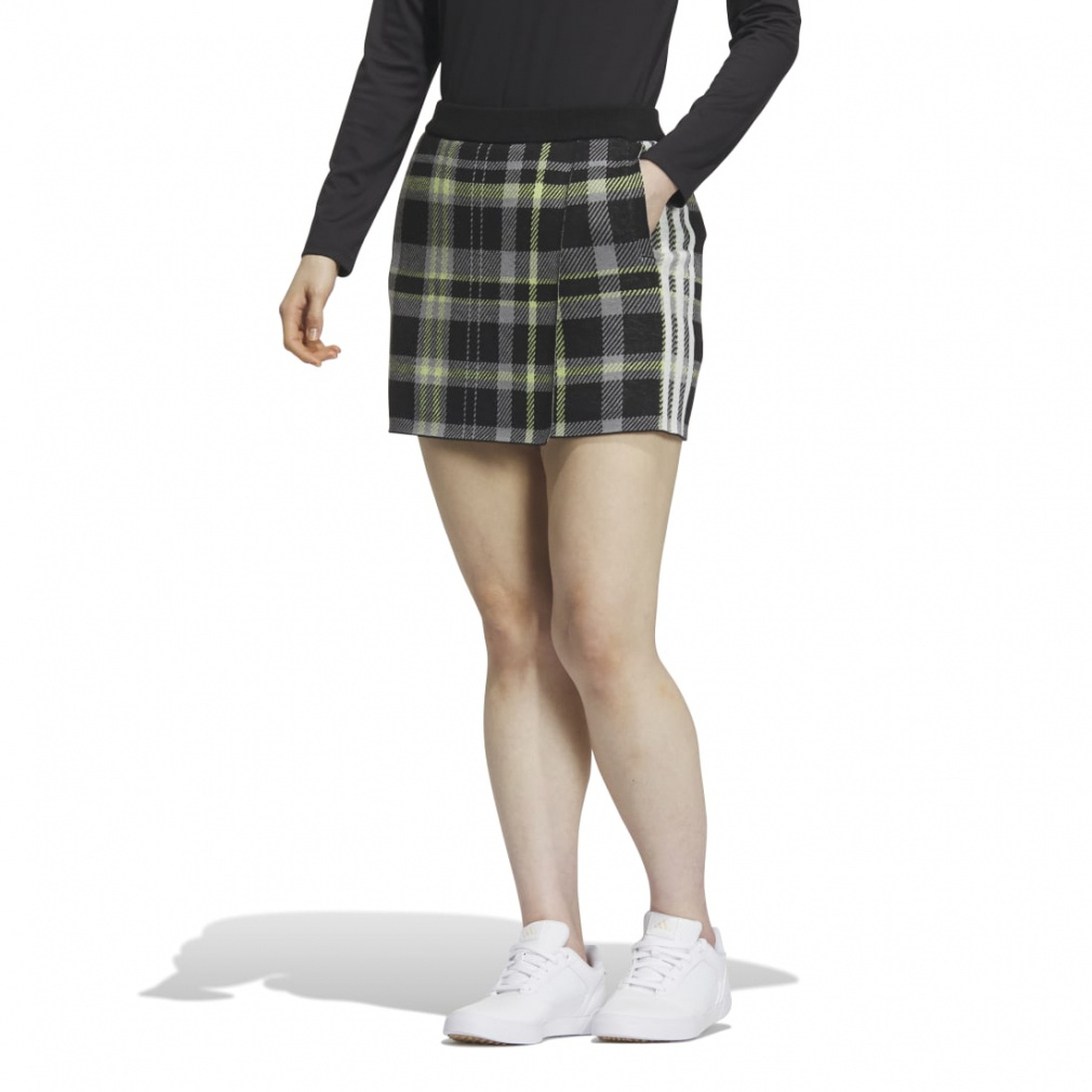adidas Ladies Golf Wear Tartan Check Knit Skirt HY0862