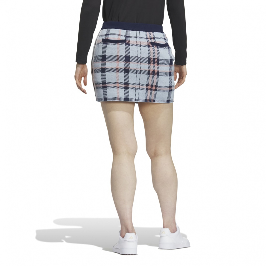 adidas Ladies Golf Wear Tartan Check Knit Skirt HY0862