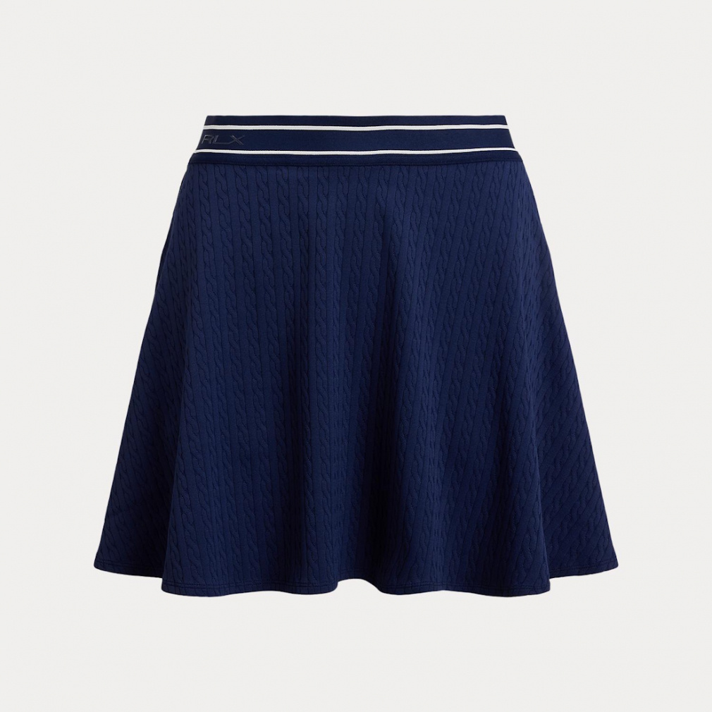 RALPH LAUREN Ladies' Golf Apparel Cable Motif A-Line Skort FW25-2753