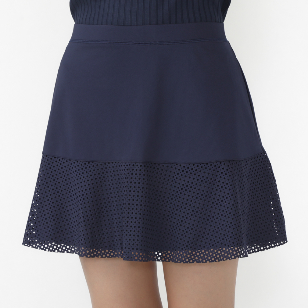 RALPH LAUREN Ladies' Golf Apparel 15 Inch Eyelet Panel Interlock Skort FW24-2807