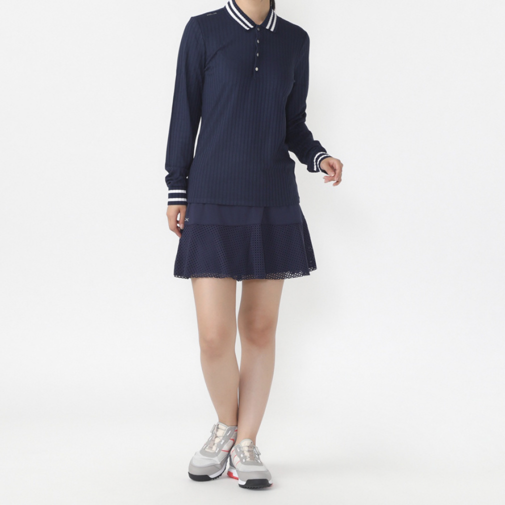 RALPH LAUREN Ladies' Golf Apparel 15 Inch Eyelet Panel Interlock Skort FW24-2807