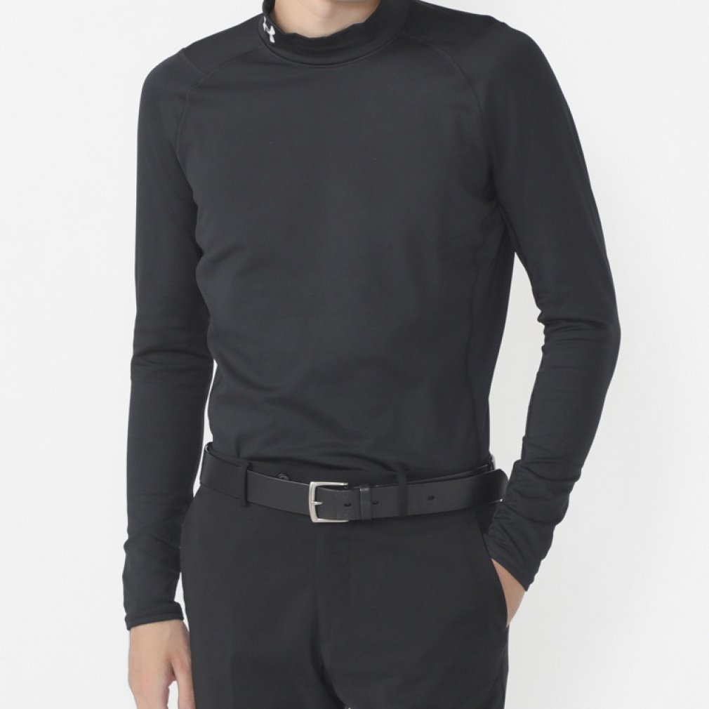 UNDER ARMOUR Men's Golf Wear UA ColdGear Fitted Long Sleeve Mock Neck Shirt 1375334