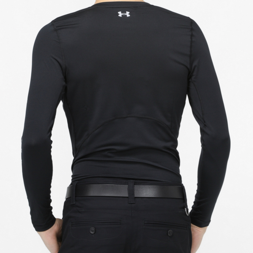 UNDER ARMOUR Men's Golf Wear HEATGEAR FITTED LONG SLEEVE V-NECK SHIRT 1371673