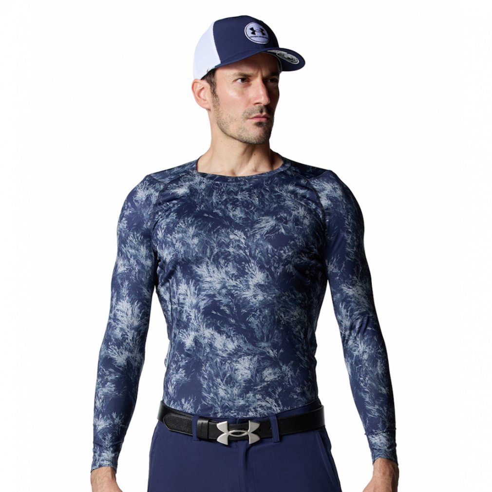 UNDER ARMOUR Men's Golf Wear UA HeatGear Fitted Novelty Crew Neck Shirt 6012522