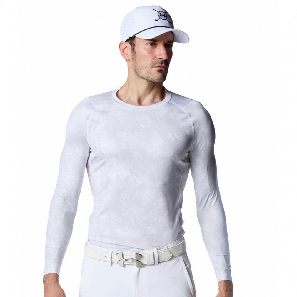UNDER ARMOUR Men's Golf Wear UA HeatGear Fitted Novelty Crew Neck Shirt 6012522