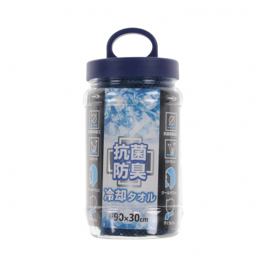 TIGORA Cool Towel Cooling Mesh Towel with Bottle, Antibacterial, Deodorizing, UV Cut 1730530004
