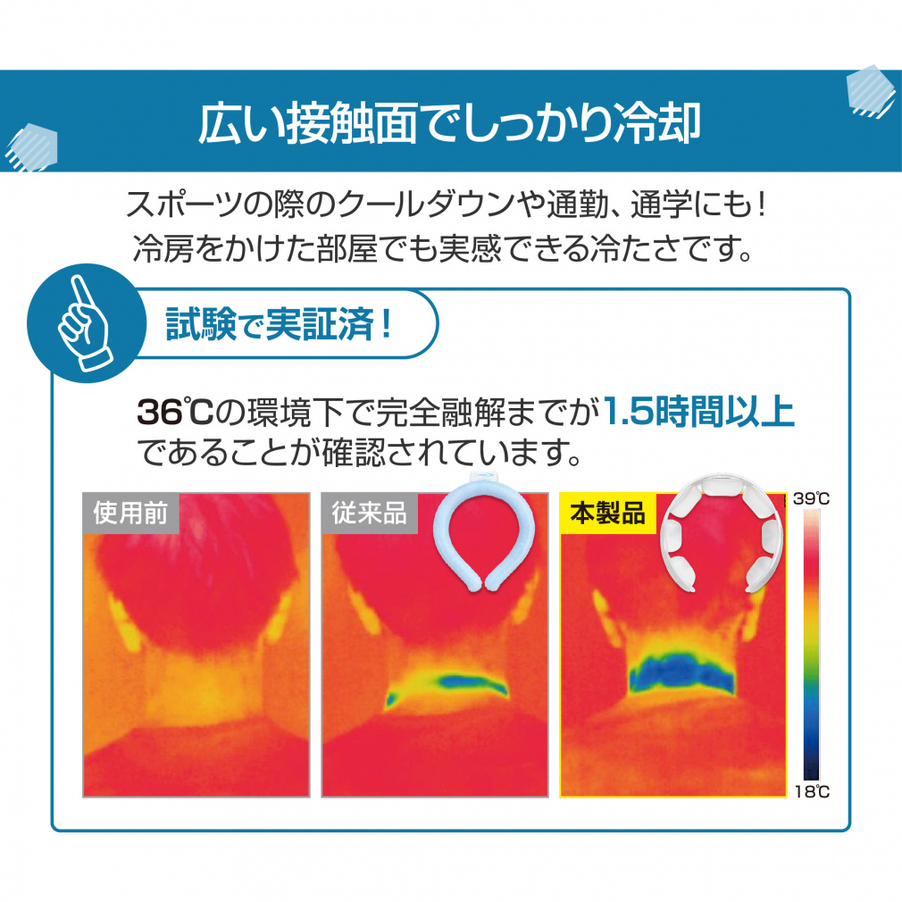 TIGORA Neck Cooler Ring Cool Sports 18 degrees - 1.5 hours