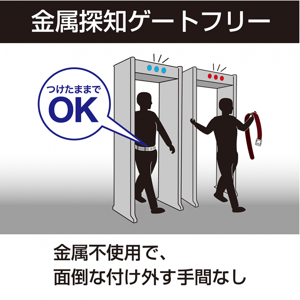 TIGORA Men's Golf Wear Belt Rubber Resin Water Repellent Sports TR-1A1300WHSD