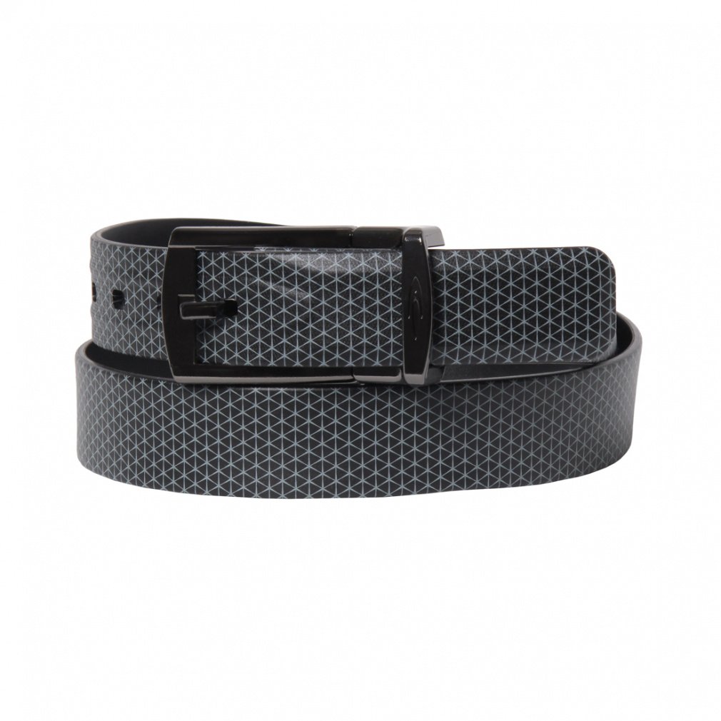 TIGORA Men's Golf Wear Stretch Belt Comfortable Stretch Rubber Resin Water Repellent Sports Casual Black Logo TR-1ABKGYWBK1S