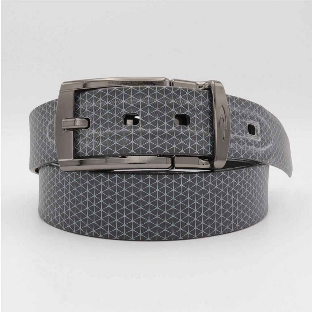 TIGORA Men's Golf Wear Stretch Belt Comfortable Stretch Rubber Resin Water Repellent Sports Casual Black Logo TR-1ABKGYWBK1S