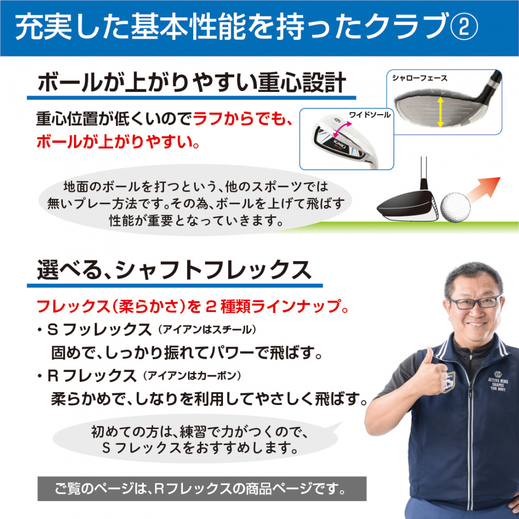 IGNIO Club Set 5 Academy Pro Hieda Recommended Model Club Set_With Caddie Bag_Large Titanium Head