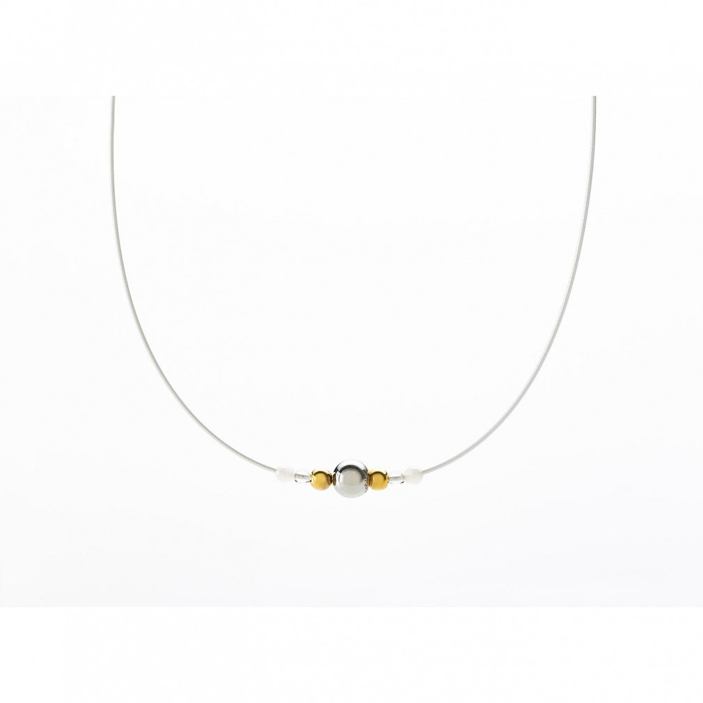 phiten Rakuwa Necklace Wire Mirror Ball Silver Gold