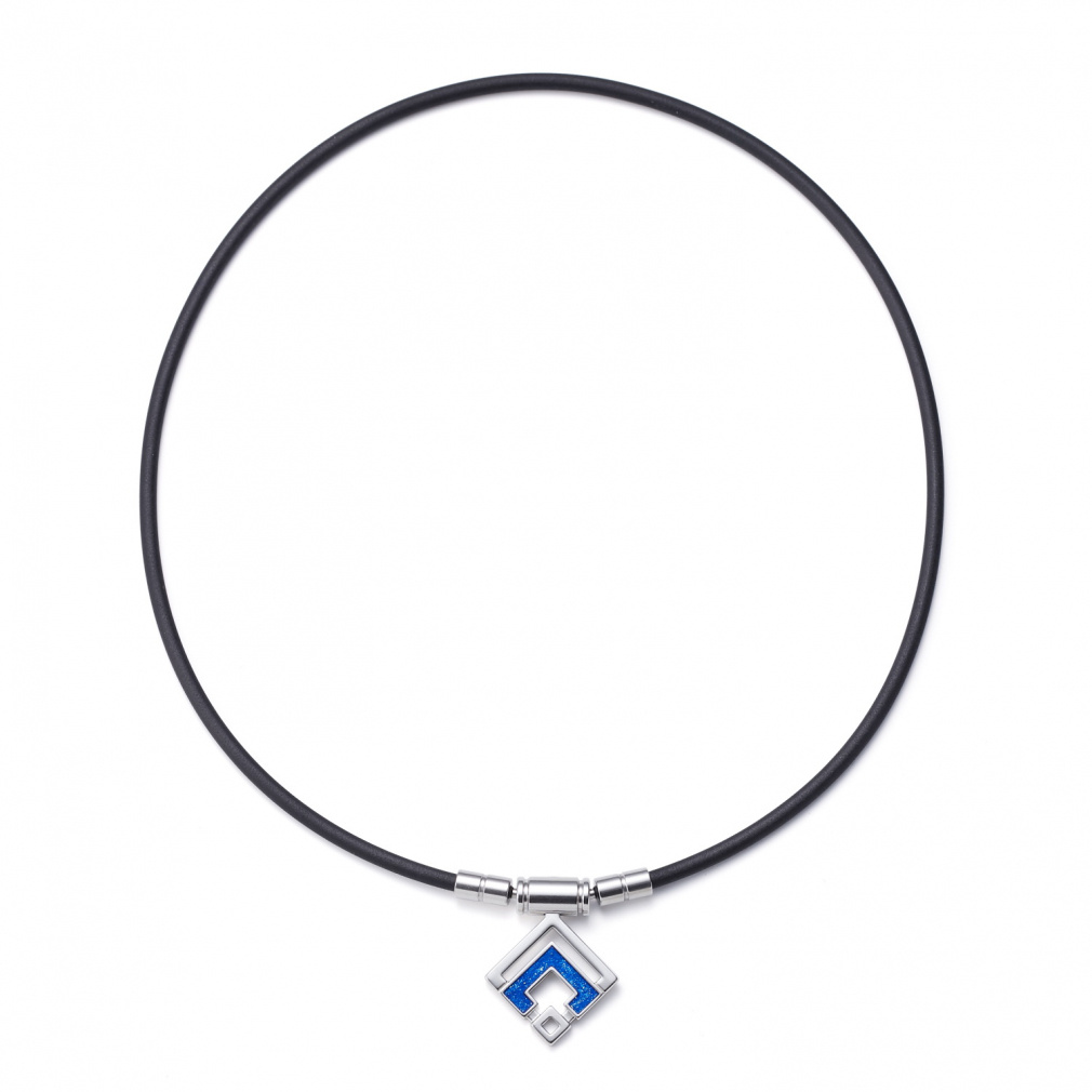 Colan Totte TAO Necklace Slim ARAN mini Silver x Blue Lame