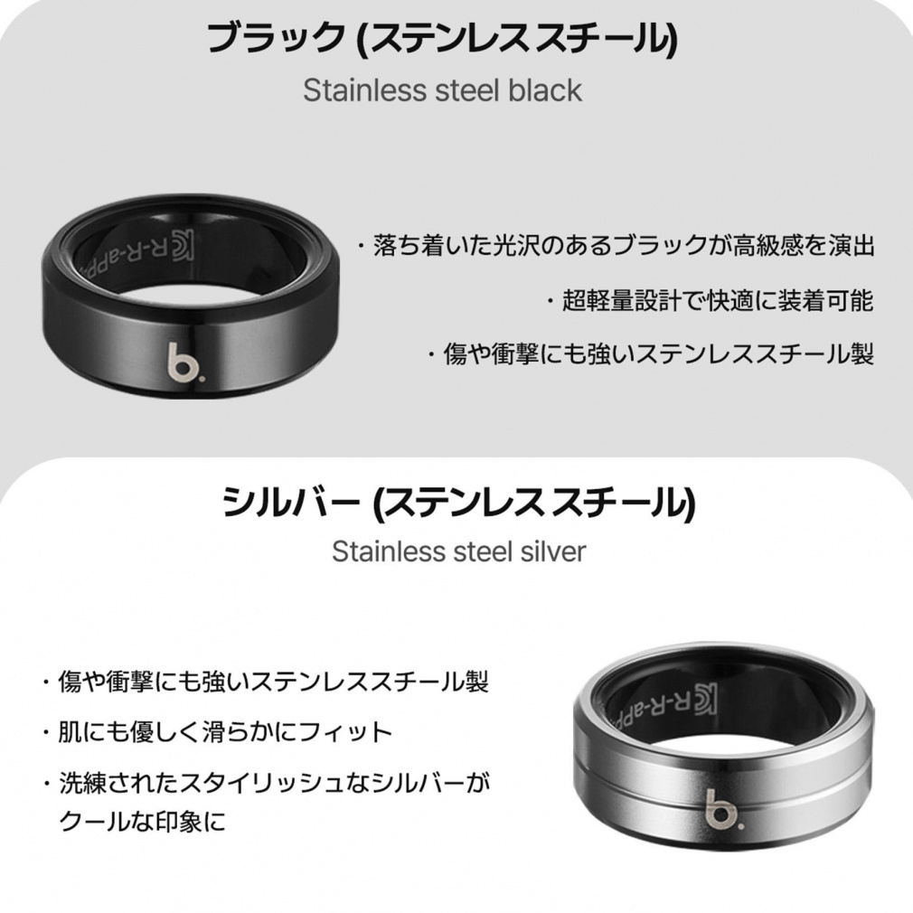 B.ring Smart Ring Stainless Steel