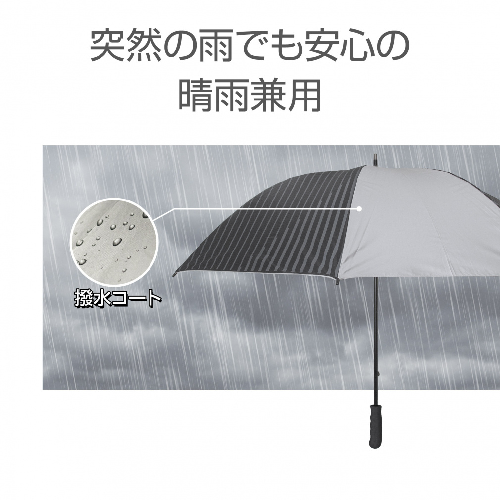 TIGORA Sun Umbrella Mens Large Sun & Rain Golf Umbrella, Heat Shielding, 99% UV Cut, Unisex, for Sports Viewing