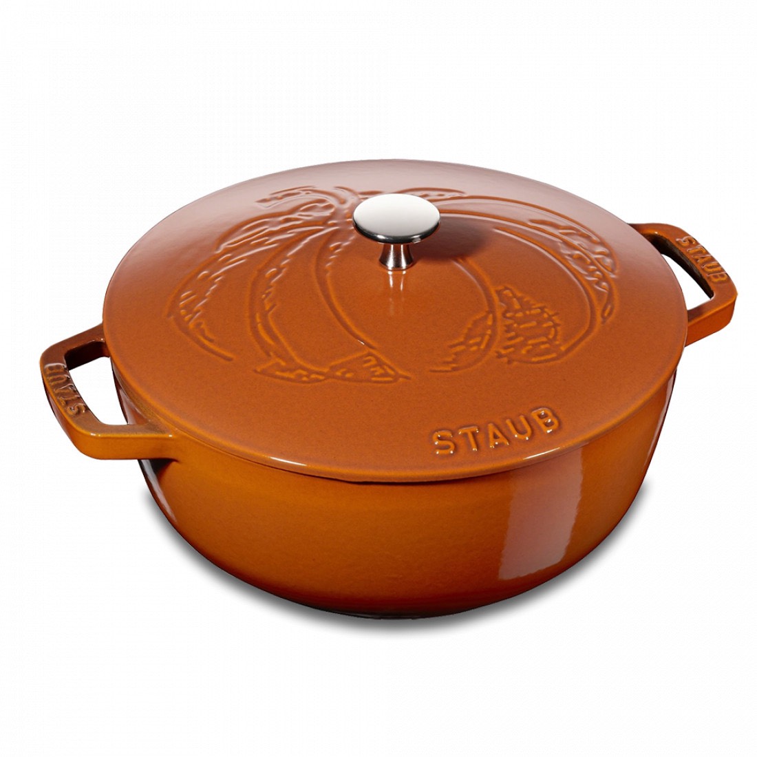 Nồi gang Staub 24cm hình bí ngô màu cam quế bản giới hạn