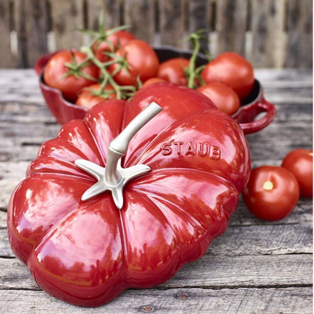 Nồi gang Staub hình quả cà chua màu đỏ Cherry 25cm (2,9l)