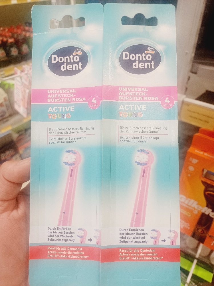 Đầu bàn chải điện Dontodent Active Young (Pink) hộp 4C