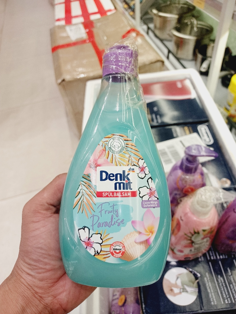 Nước rửa bát Denkmit Fruity Paradise 500ml (hương dừa + Xoài)