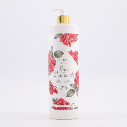 Sữa tắm Diamond Collection Rose and Chamomile tinh chất hoa hồng và cúc La Mã 1000ml Made in Italy