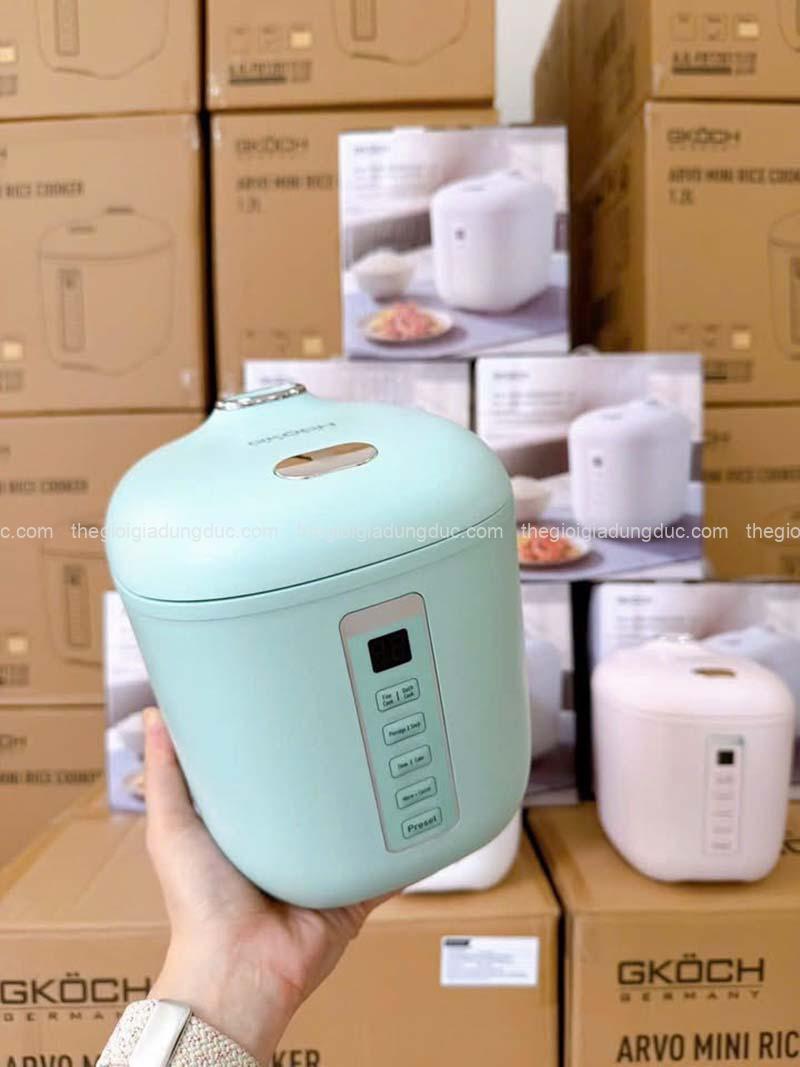 Nồi cơm điện Mini Gkock Arvo 1,2 lít màu xanh