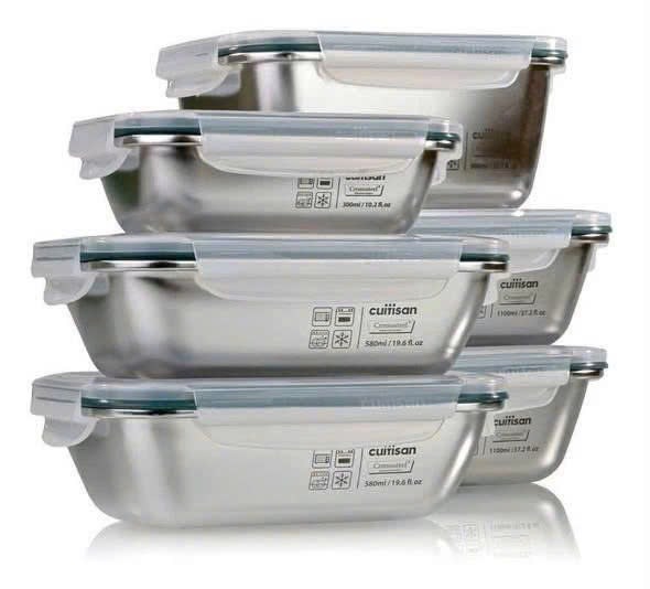 Set 6 hộp Inox kèm nắp Cutisan Made in Korea