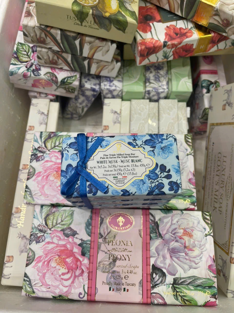 Set 3 bánh xà phòng hương Xạ Hương Trắng (White Musk / Musc Blanc) của thương hiệu xà phòng cao cấp Saponificio Zeni đến từ Ý 450g