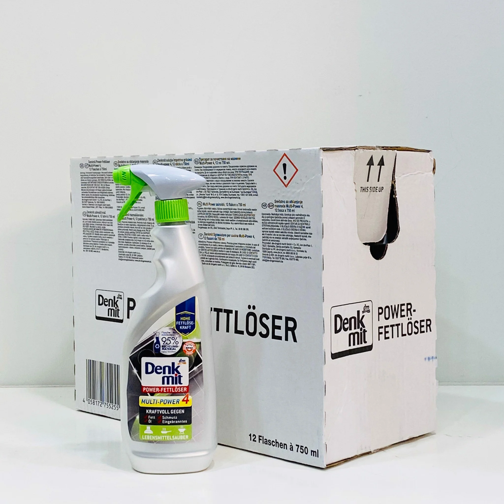 Xịt vệ sinh dầu mỡ nhà bếp đa năng Denkmit Fett 750ml