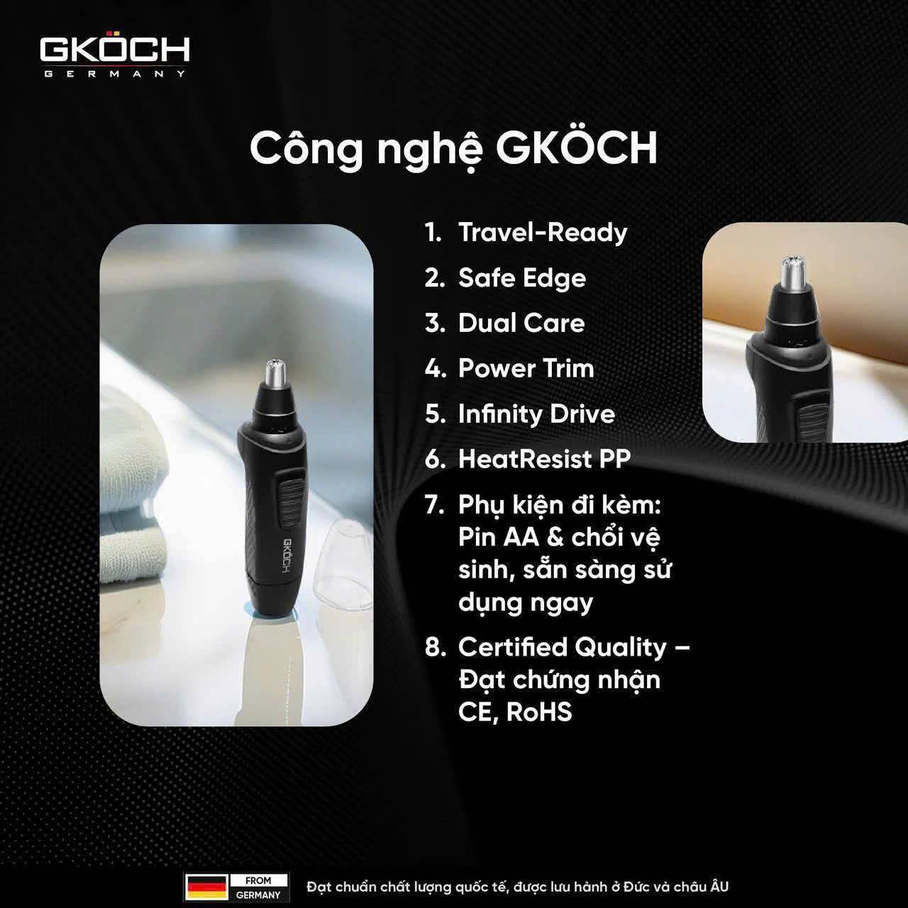 Máy cắt tỉa lông mũi GKÖCH 213